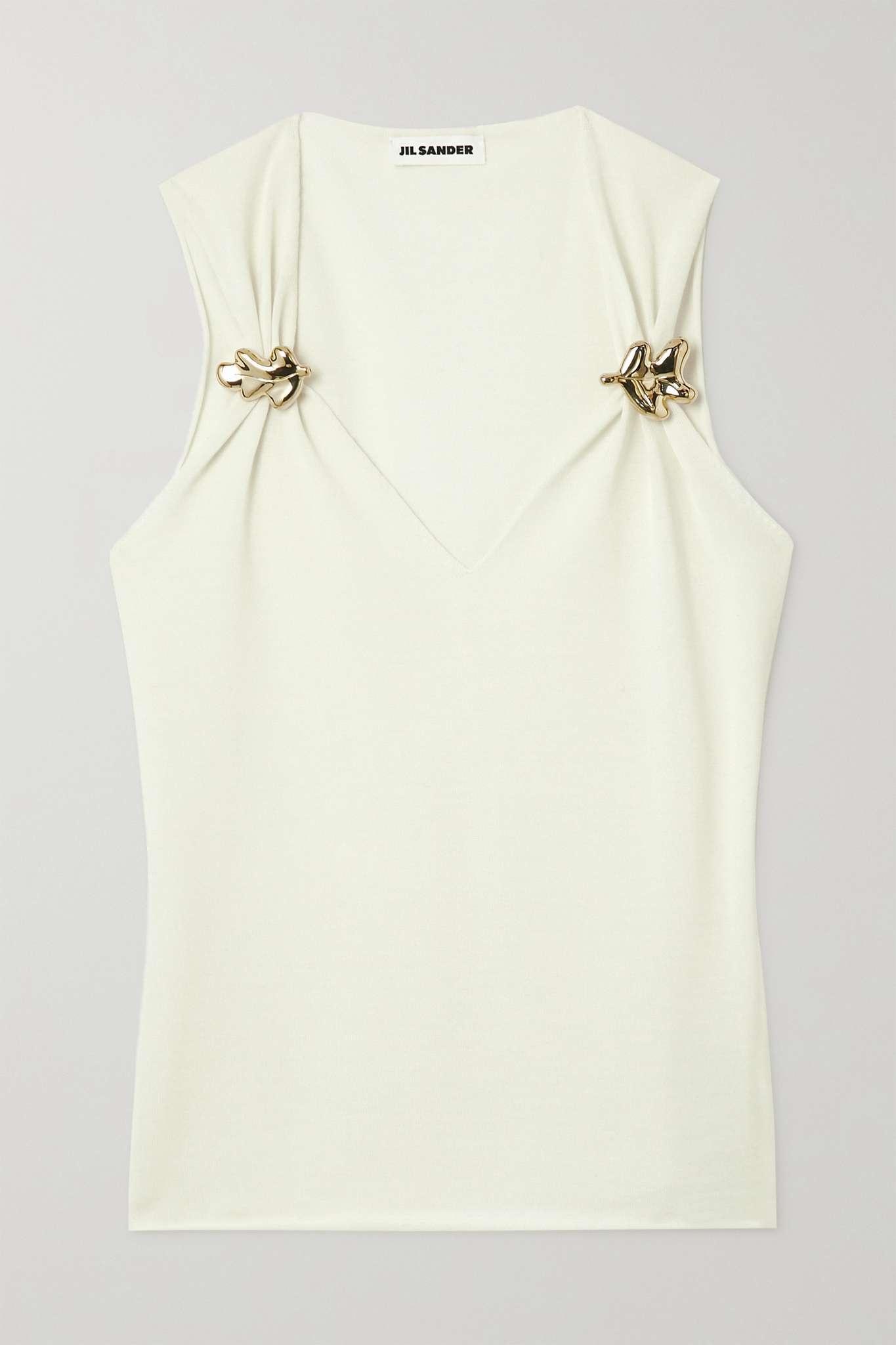 Embellished wool-jersey tank - 1