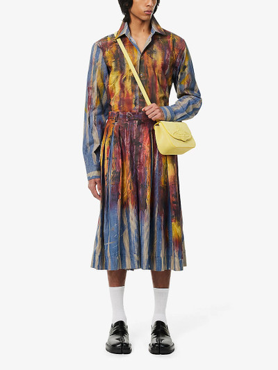 Vivienne Westwood Ghost paint-splattered cotton-poplin shirt outlook