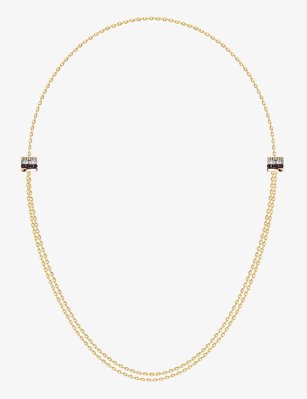 Quatre Classique 18ct yellow-, white- brown and rose-gold and 0.24ct brilliant-cut necklace - 1