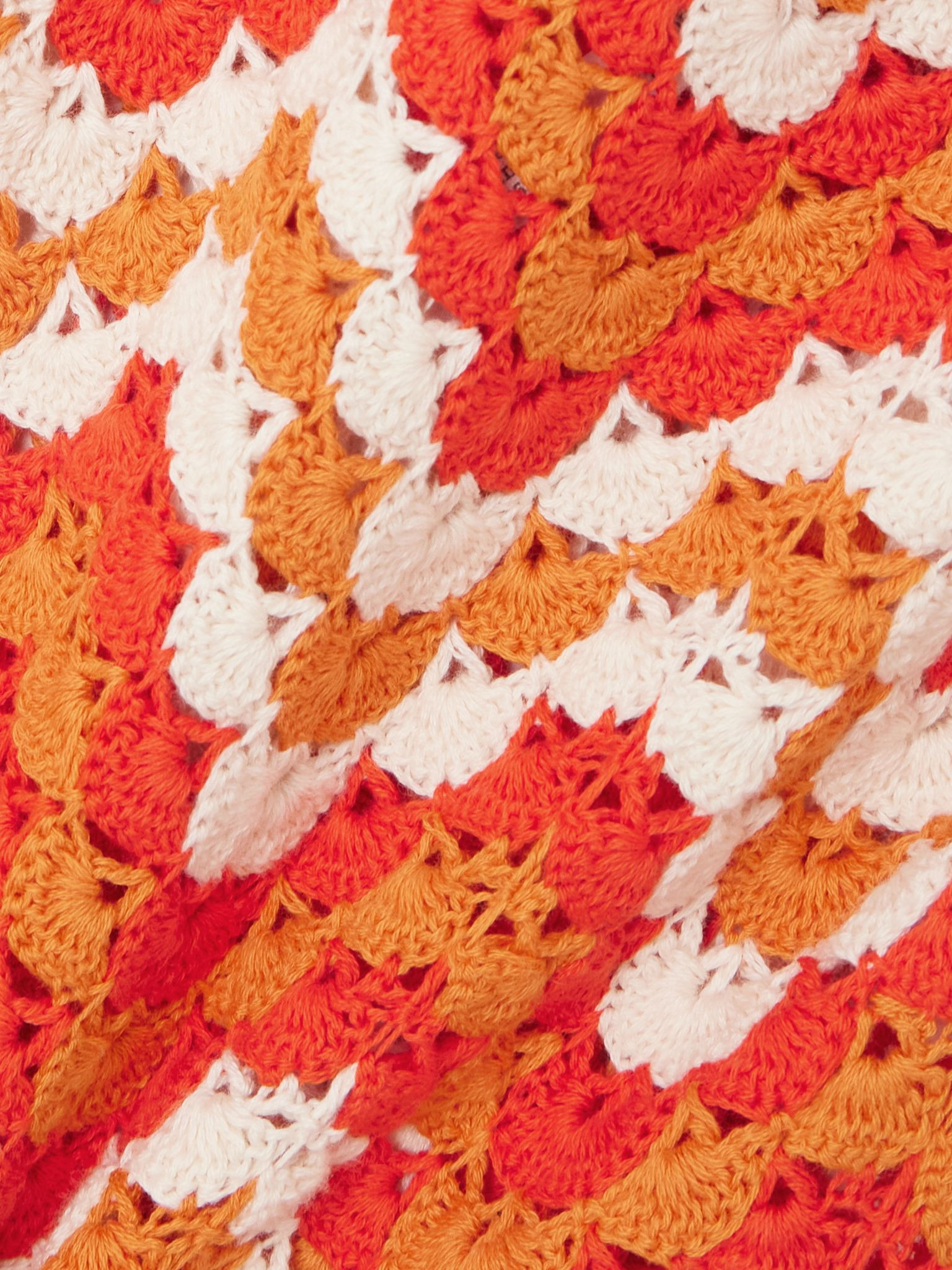 Marea crocheted cotton maxi dress Orange - 4