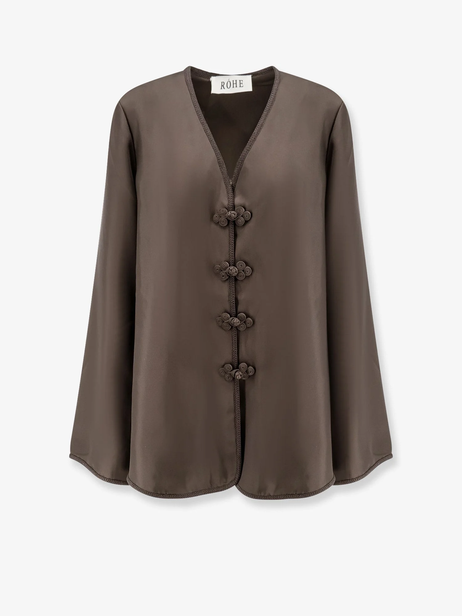 Mandarin Closure Silk Top - 1