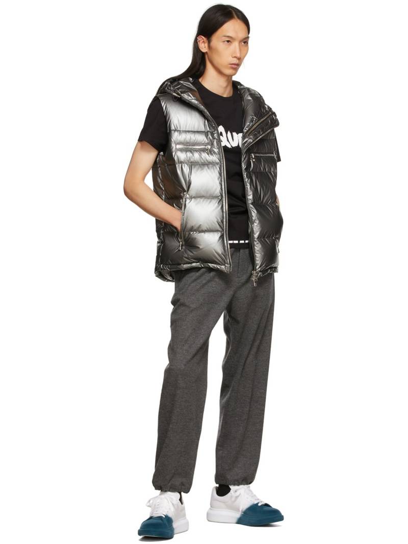 Alexander McQueen White & Green Felted Oversized Sneakers outlook