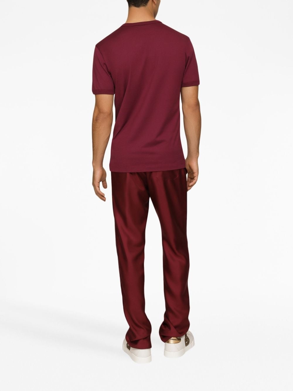 motif-embroidered cotton T-shirt - 4