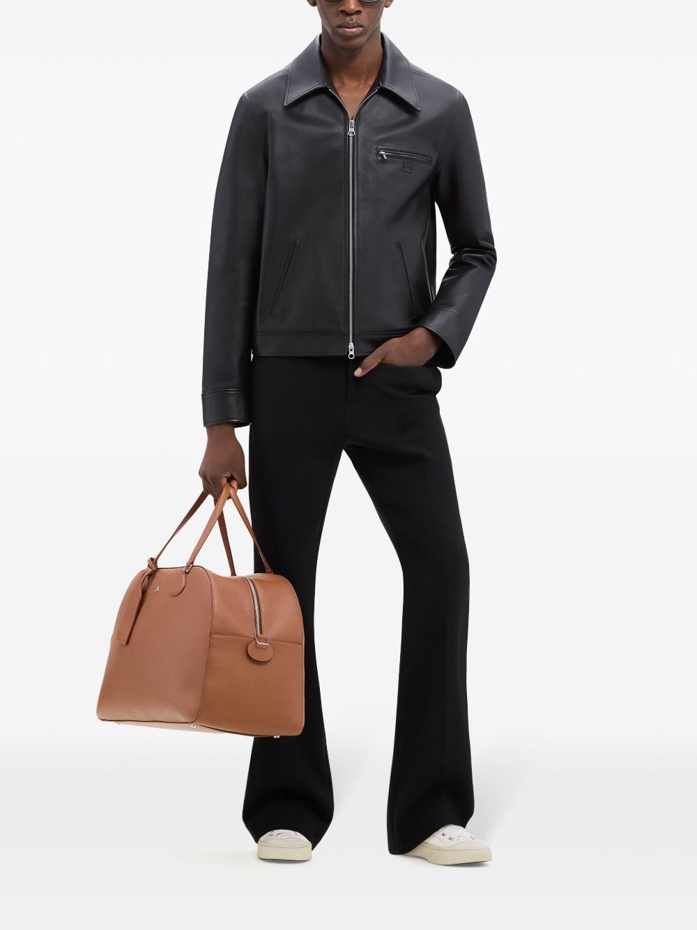 leather shirt jacket - 2