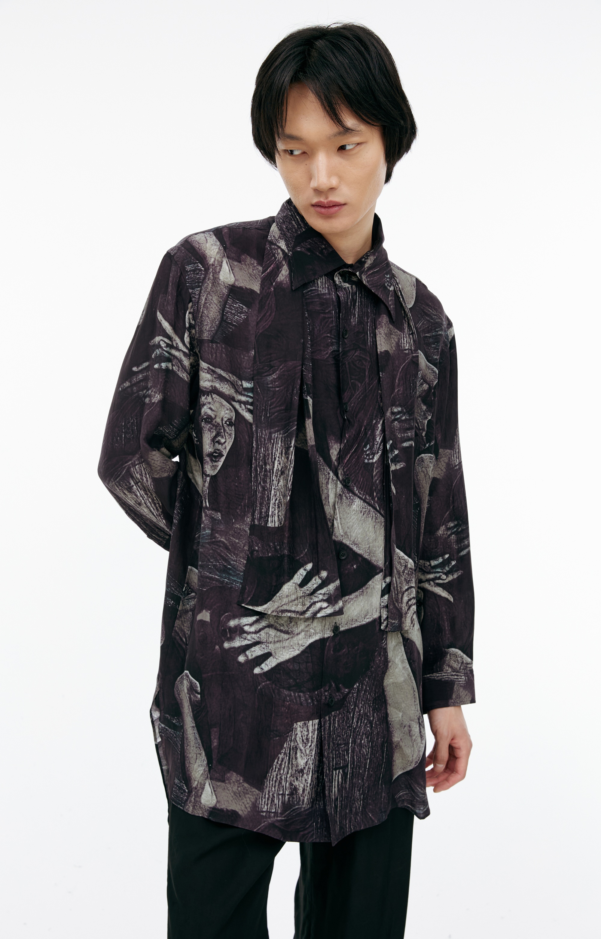 MONOPRINT SILK SHIRT - 4