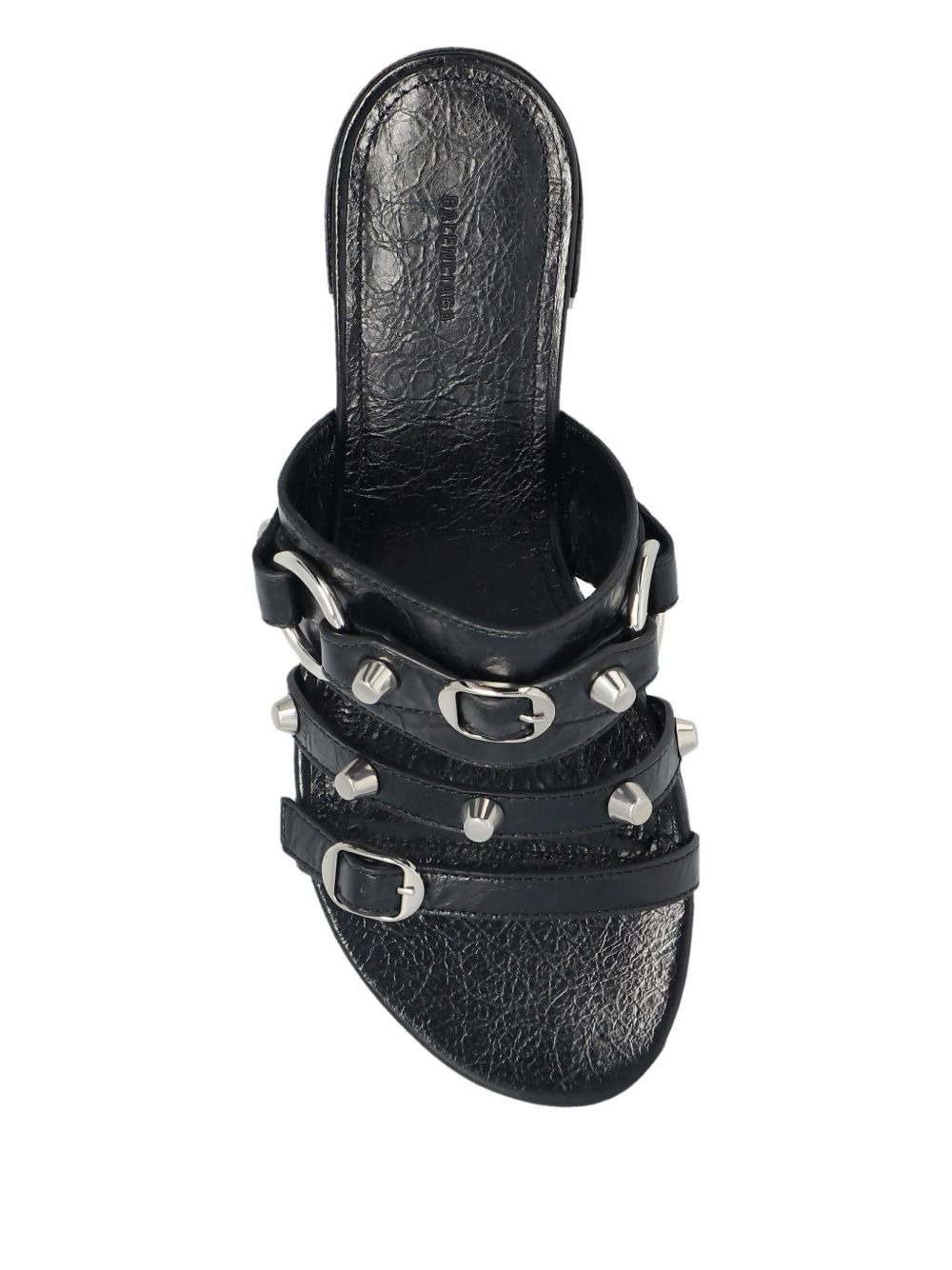 65mm leather heeled sandals - 4