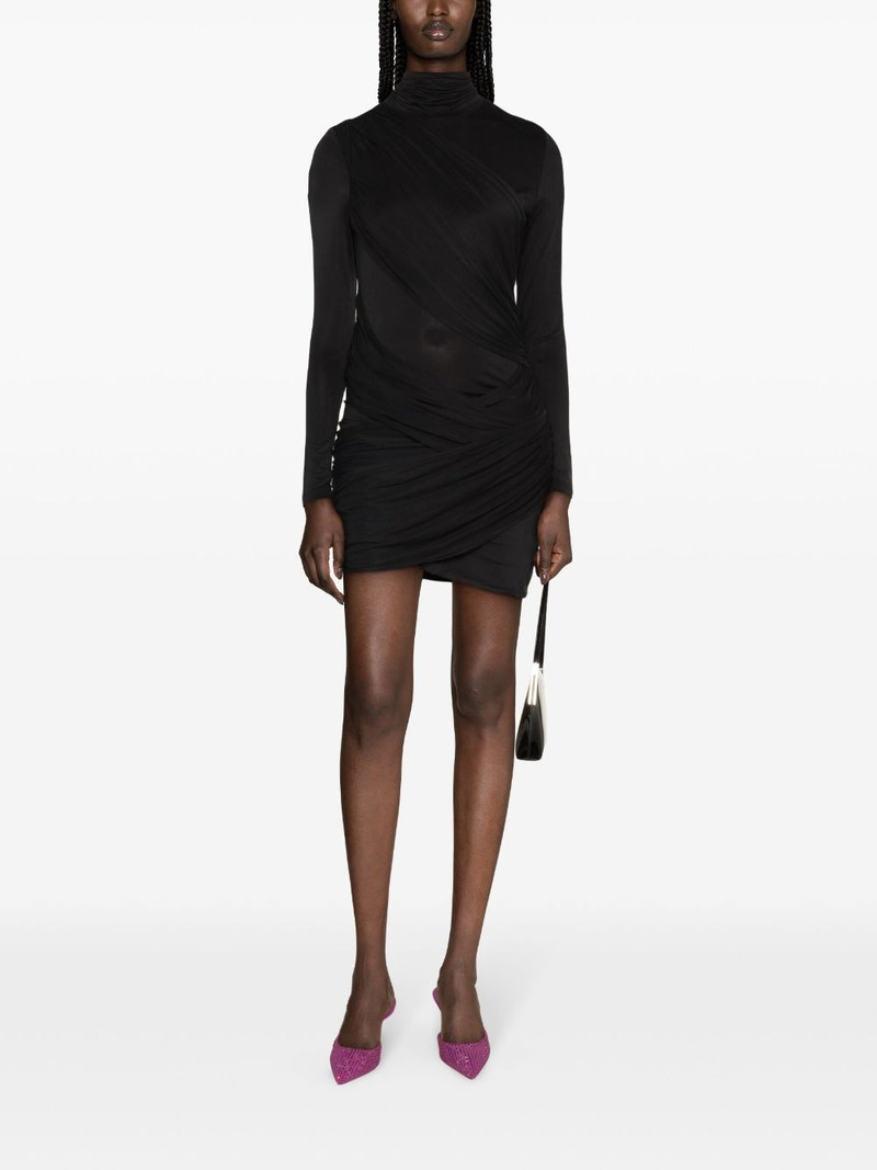 GAUGE81 Kores roll-neck draped minidress outlook