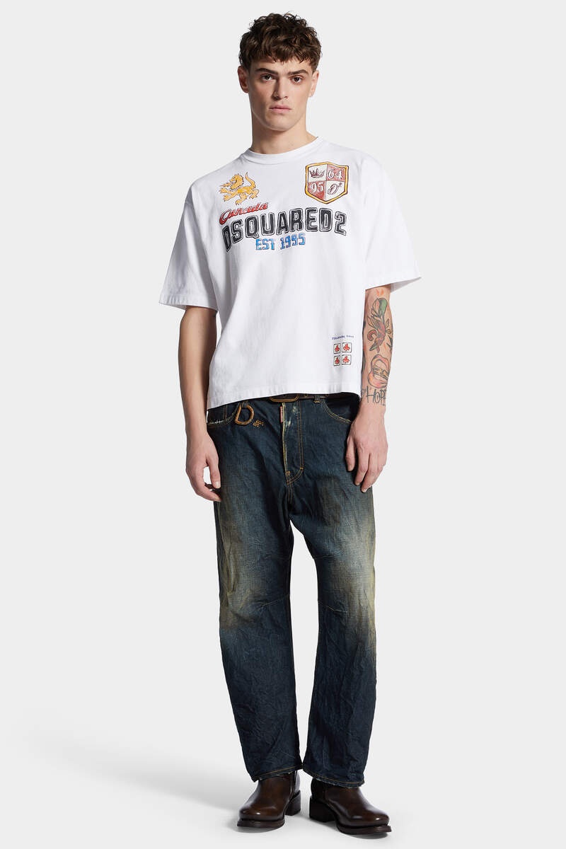 LOOSE FIT HAND-DRAWN T-SHIRT - 7