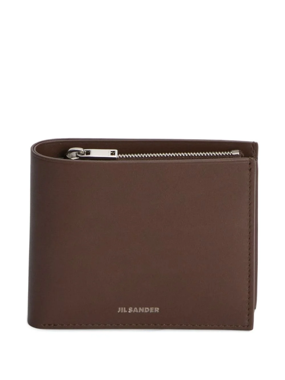 embossed zipped leather wallet - 1