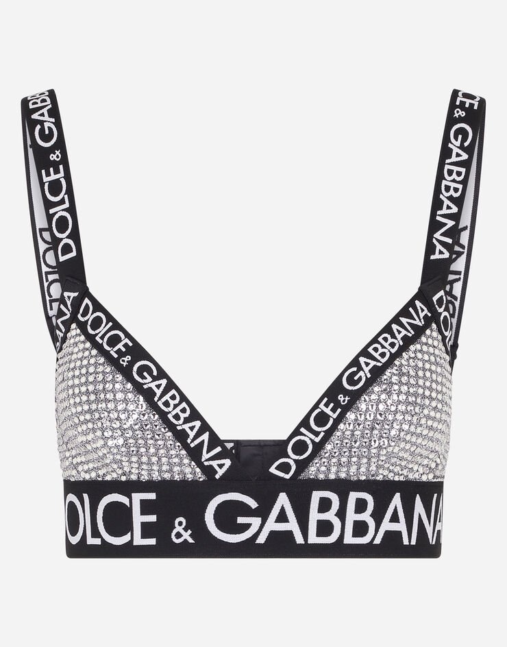 Crystal mesh triangle bra - 1