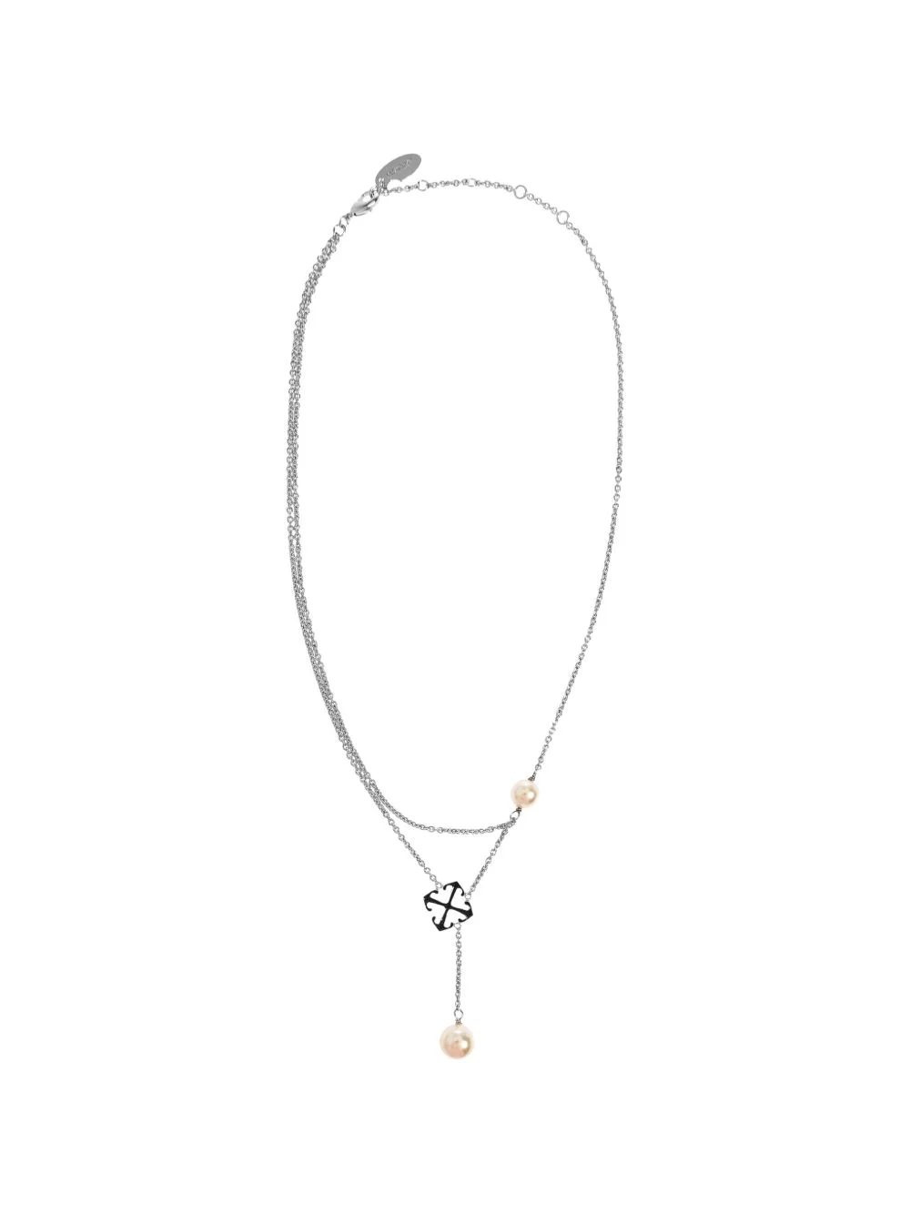 double-layered faux-pearl necklace - 1