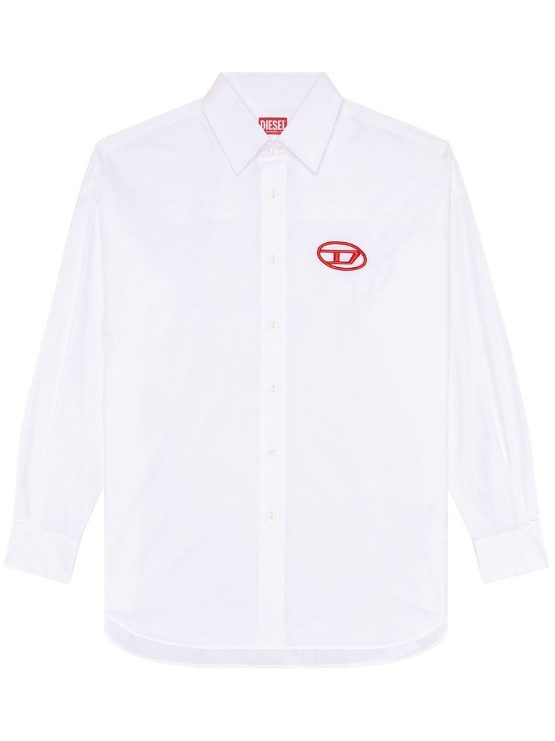 logo-embroidered organic-cotton shirt 1