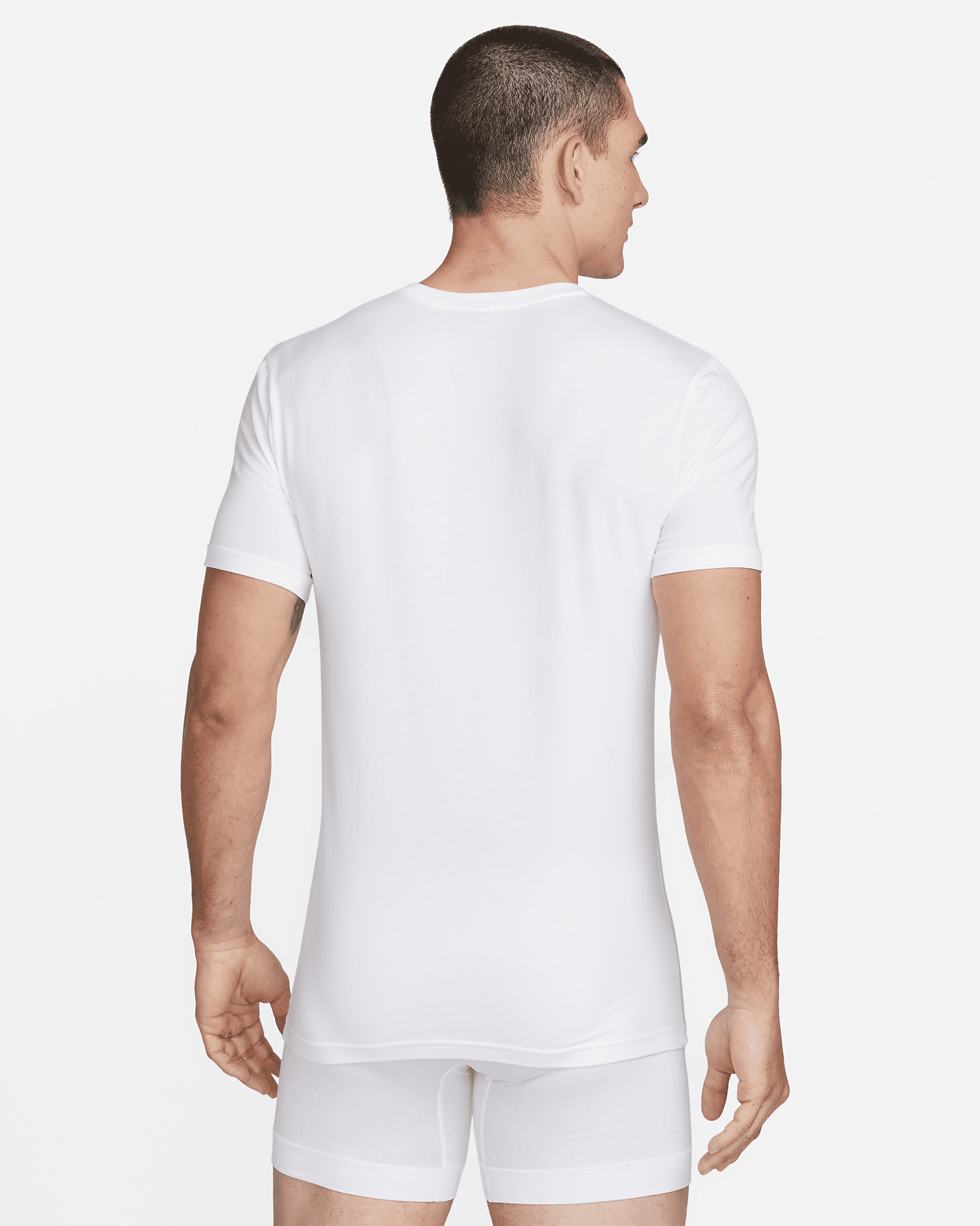 Nike Dri-FIT Essential Cotton Stretch Men's Slim Fit Crew Neck Undershirt (2-Pack) - 2
