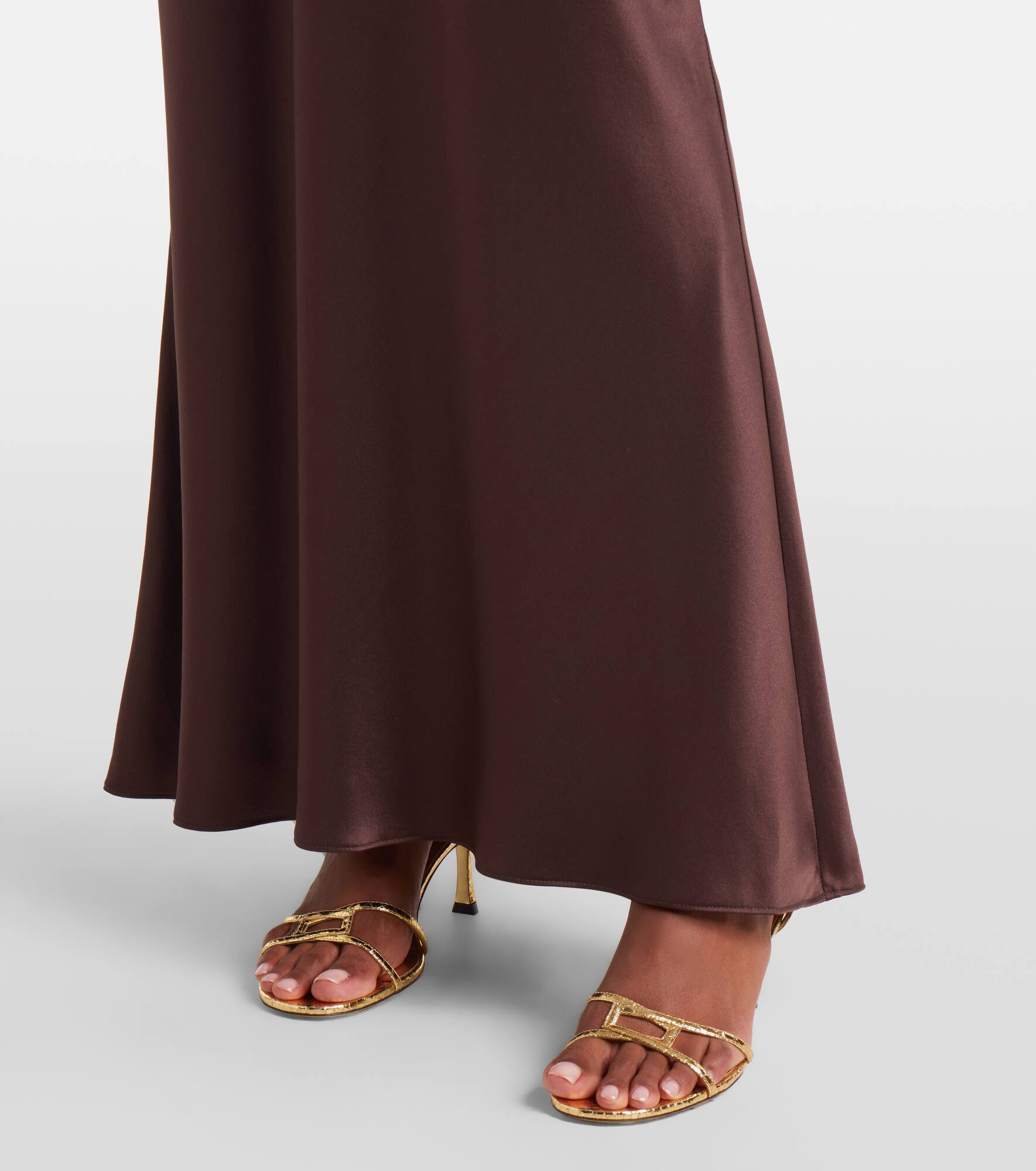 Silk satin maxi skirt - 5