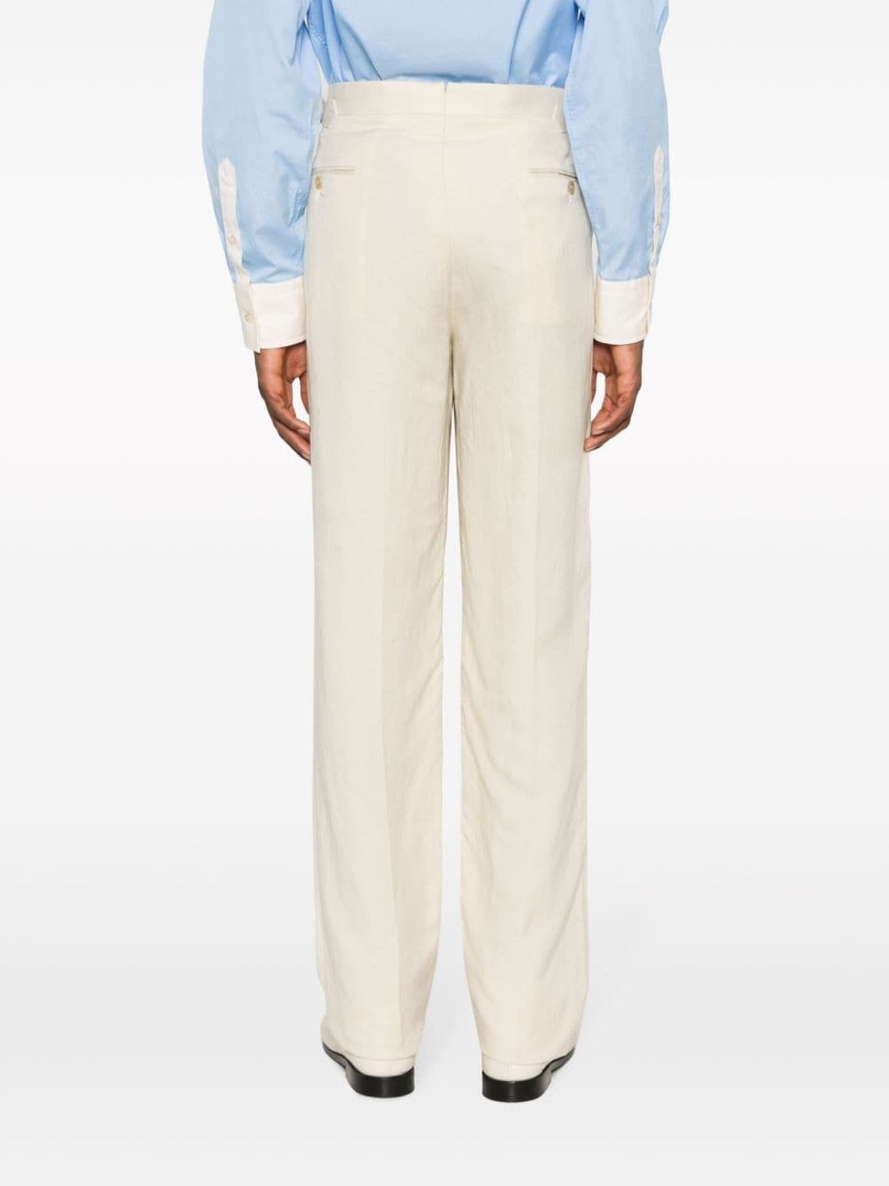 straight-leg tailored trousers - 4