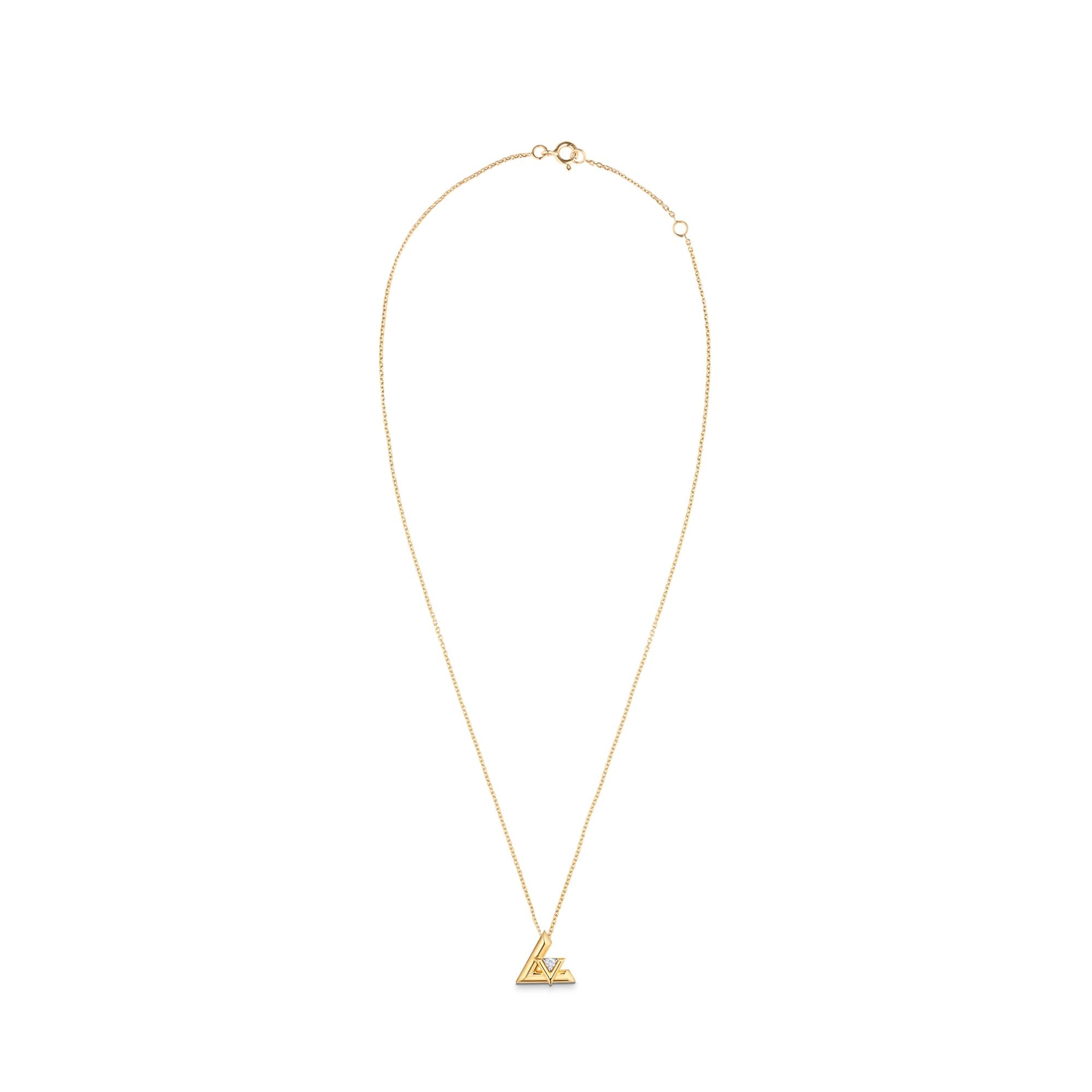 LV Volt One Small Pendant, Yellow Gold And Diamond - 4