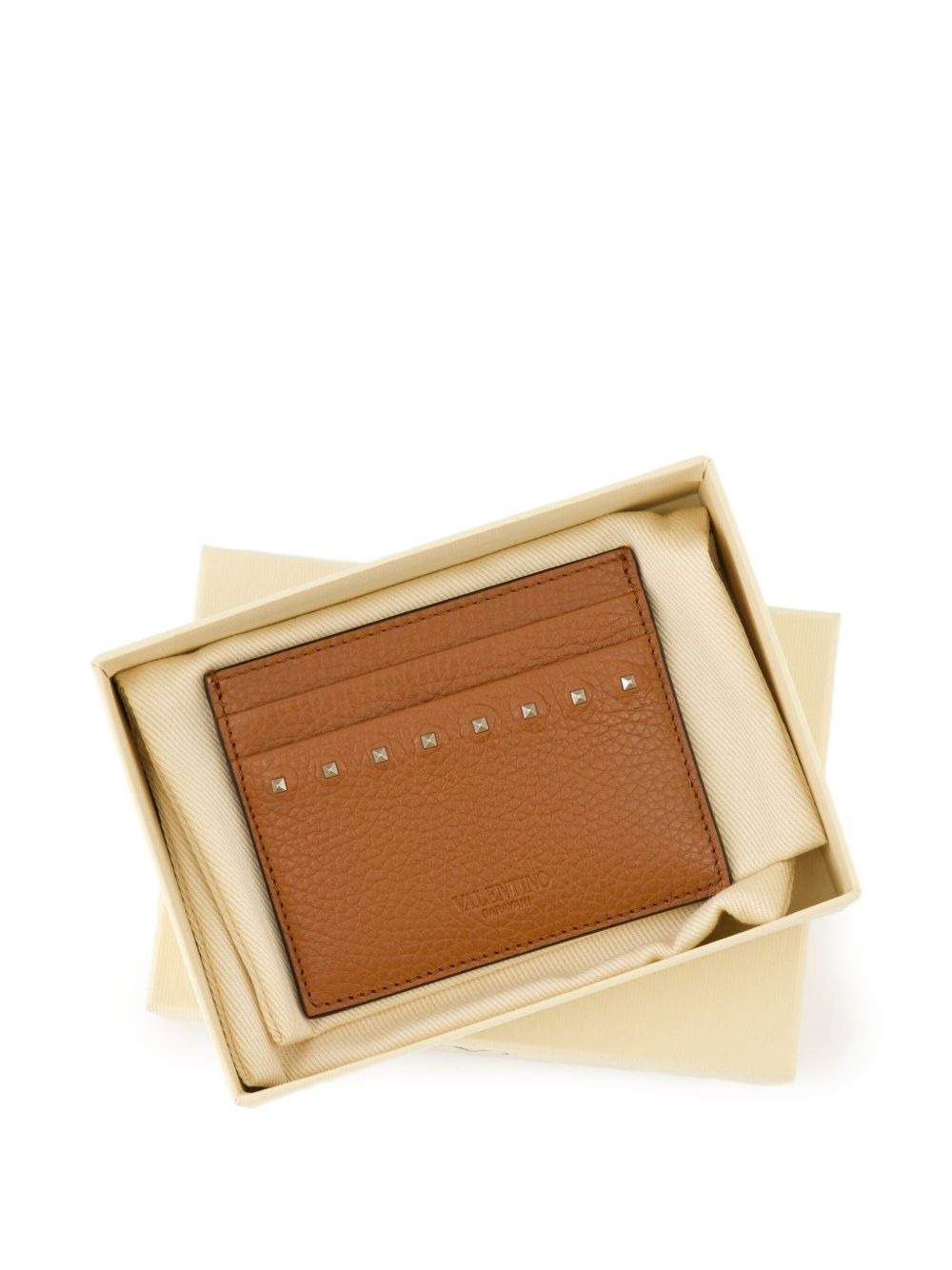 Rockstud leather cardholder - 3