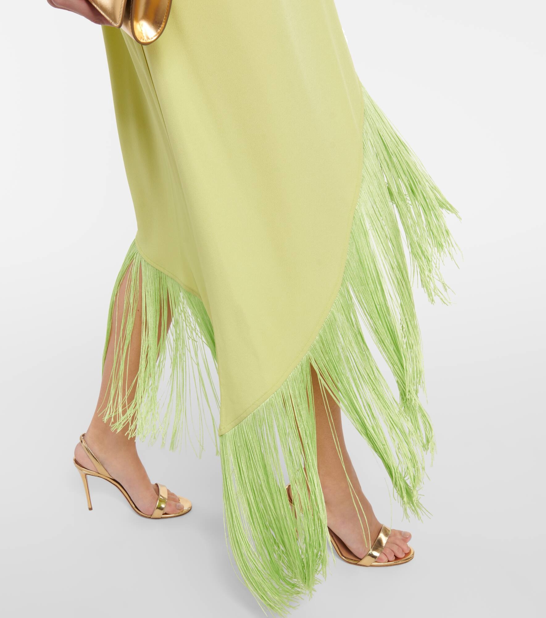 Aventador fringed crêpe midi dress - 5