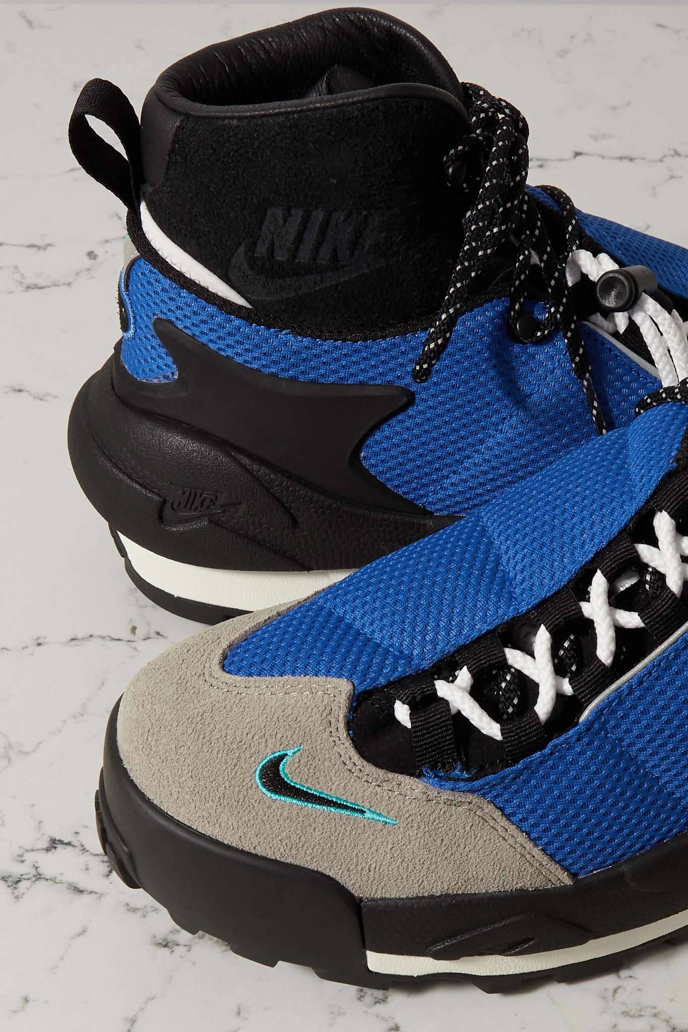 Nike + Sacai Magmascape SP suede-trimmed mesh sneakers | REVERSIBLE