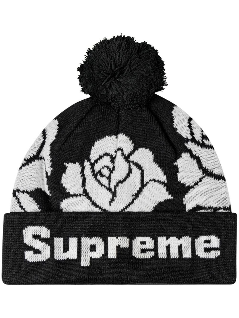 Rose knit beanie - 1