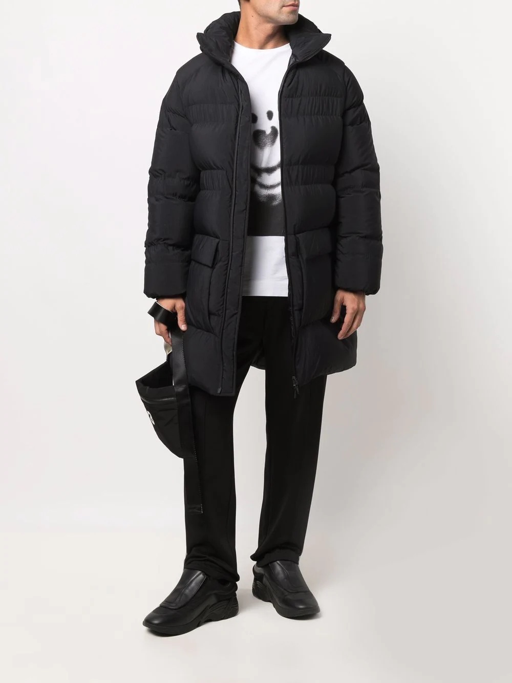 hooded padded down coat - 2