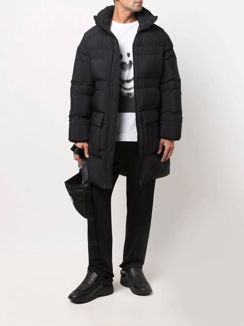 Y-3 hooded padded down coat outlook