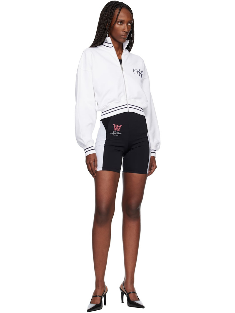 Off-White Black & White Tech Jer Serena Cycling Shorts outlook