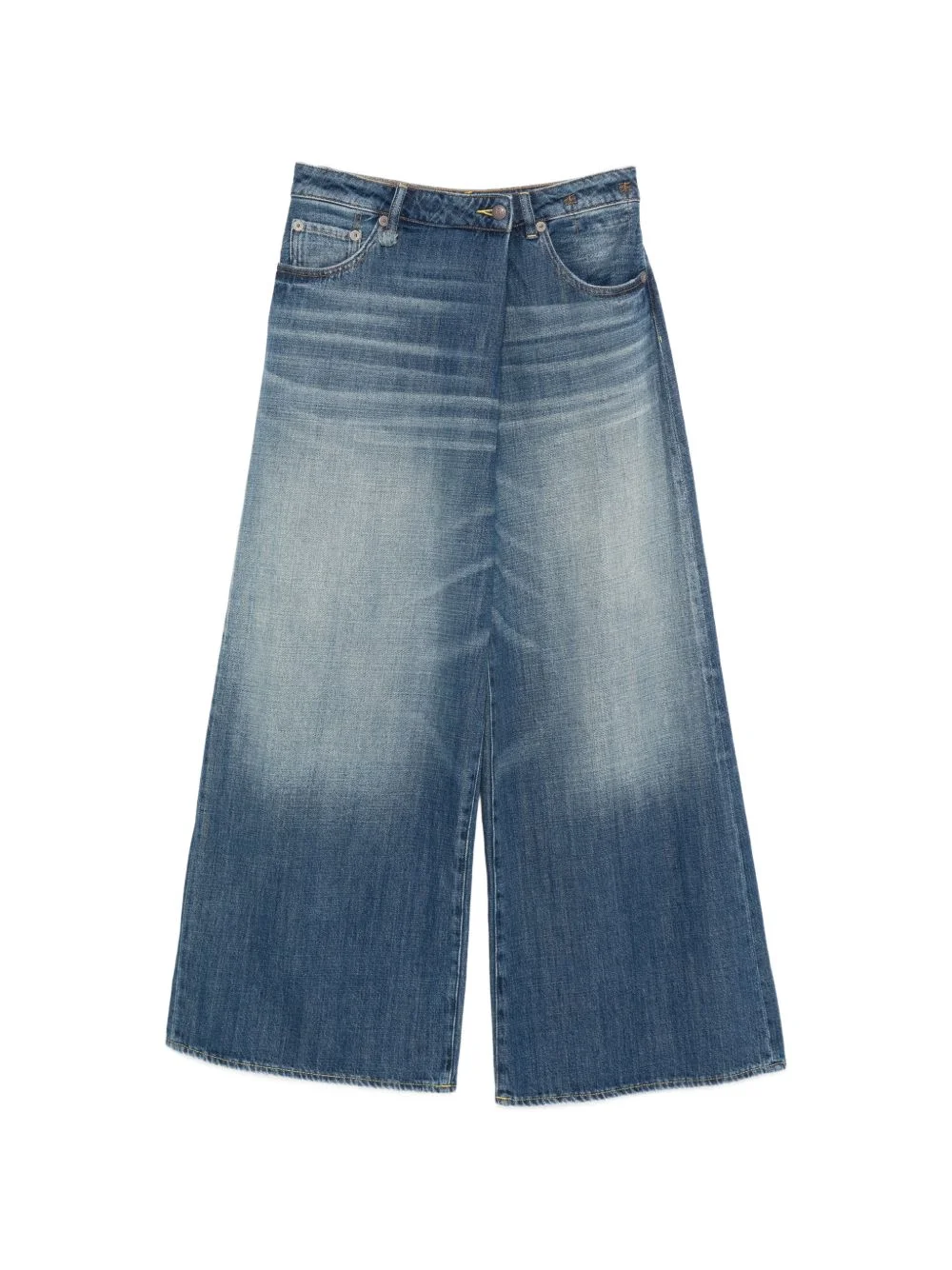 cotton wide-leg jeans - 1