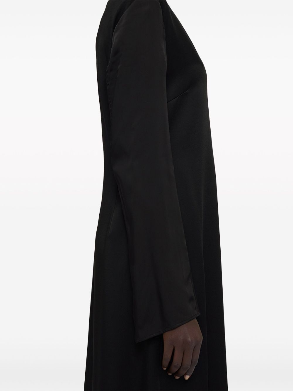 side-slit satin midi dress - 3