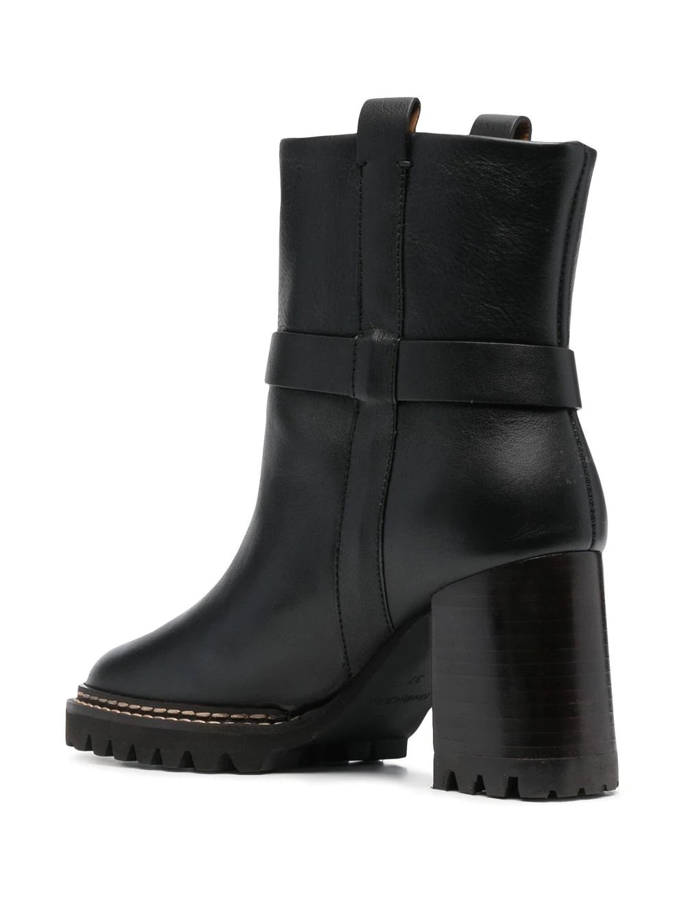 100mm leather ankle boots - 3