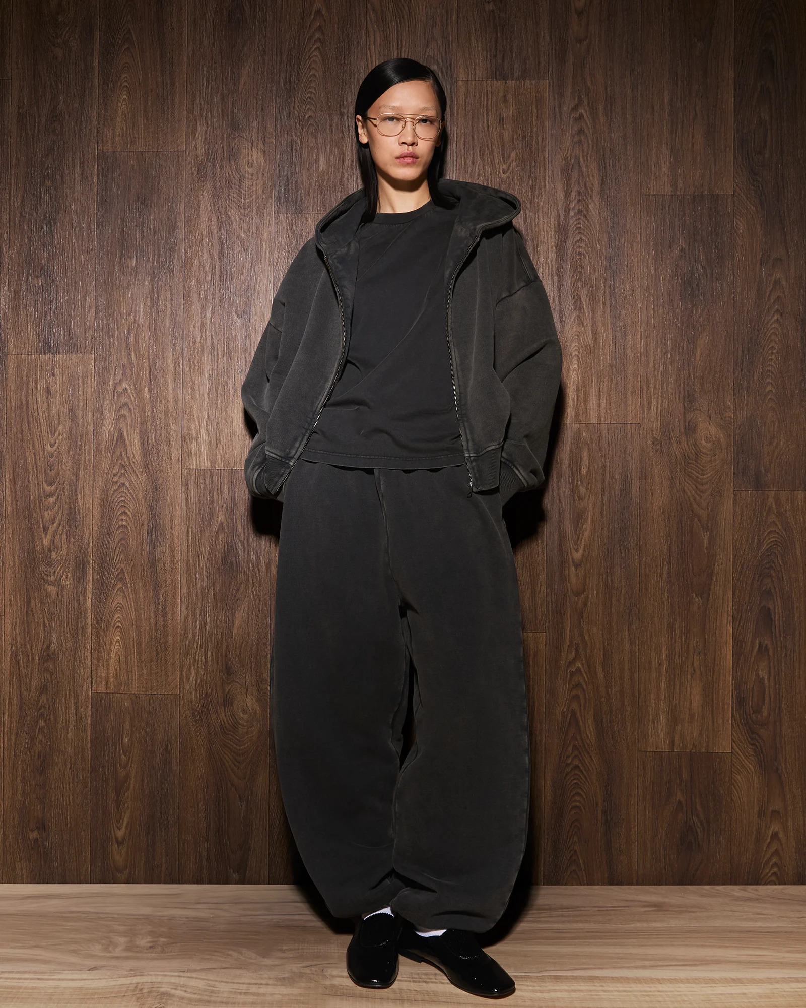 THERMAL HOOD WASHED BLACK - 3