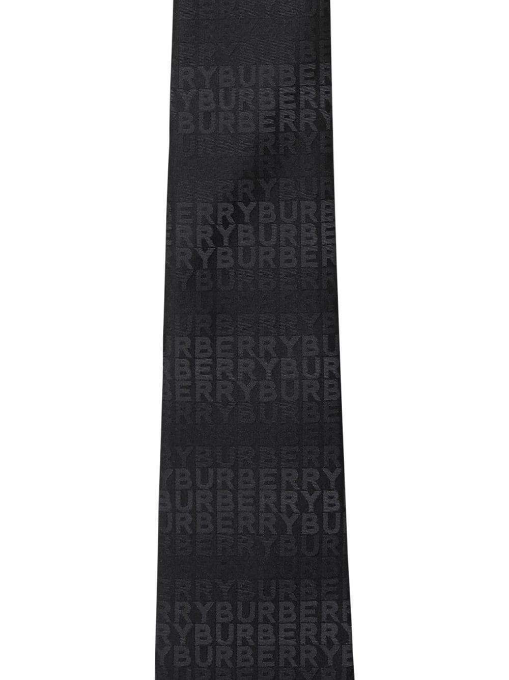 jacquard-woven logo tie - 2