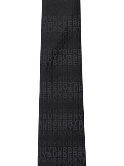 Burberry jacquard-woven logo tie outlook