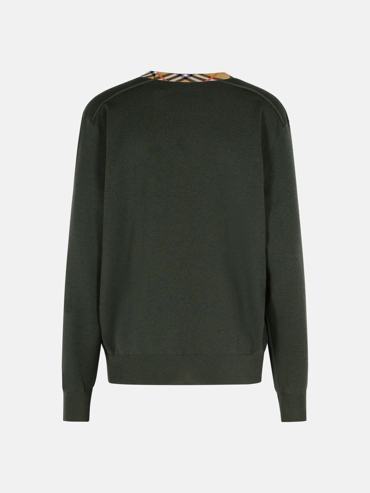 'MICHAEL' DARK GREEN WOOL SWEATER - 3
