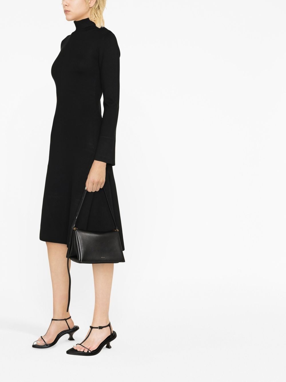 long-sleeve midi dress - 4