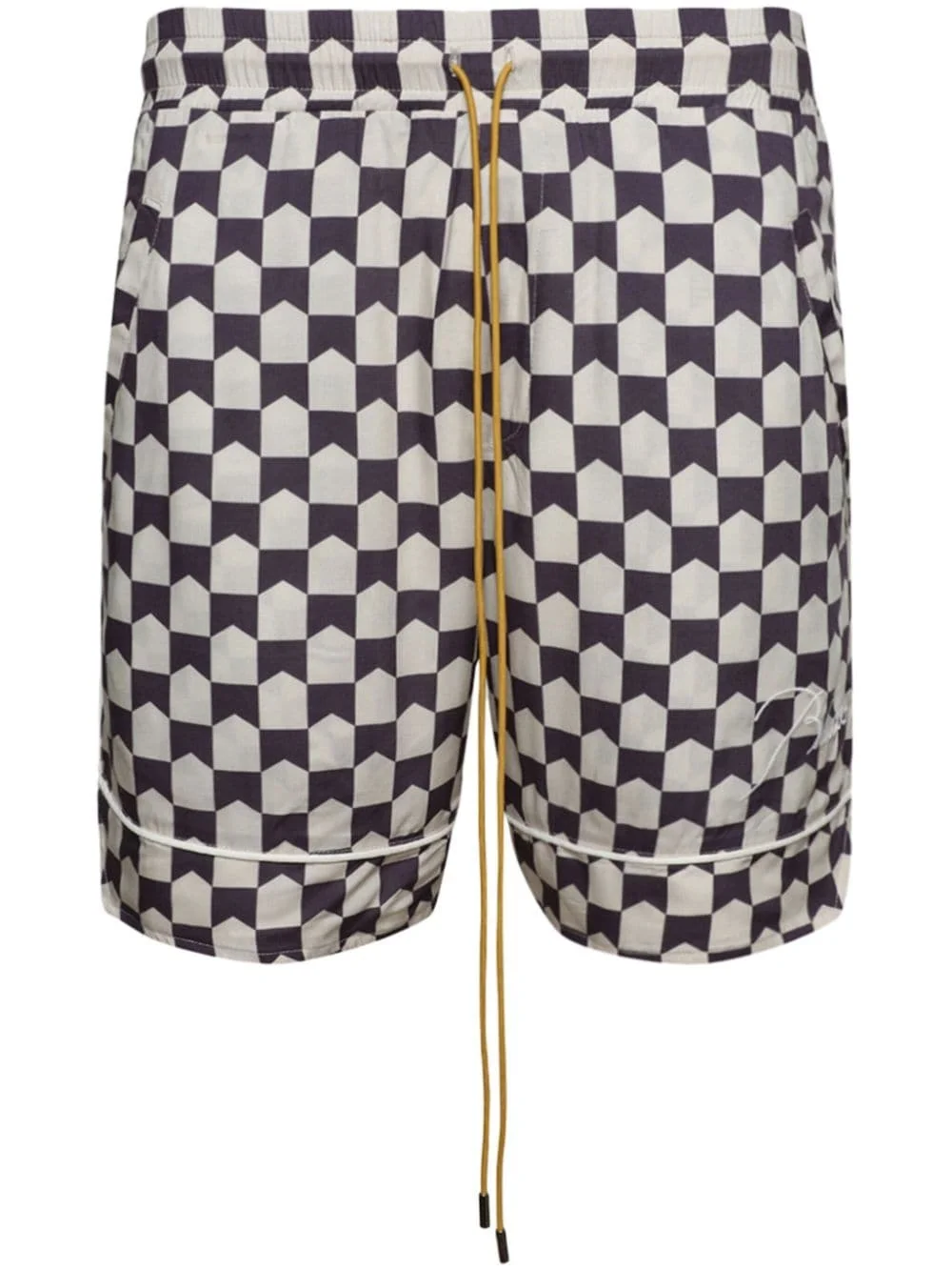 check-pattern track shorts - 1