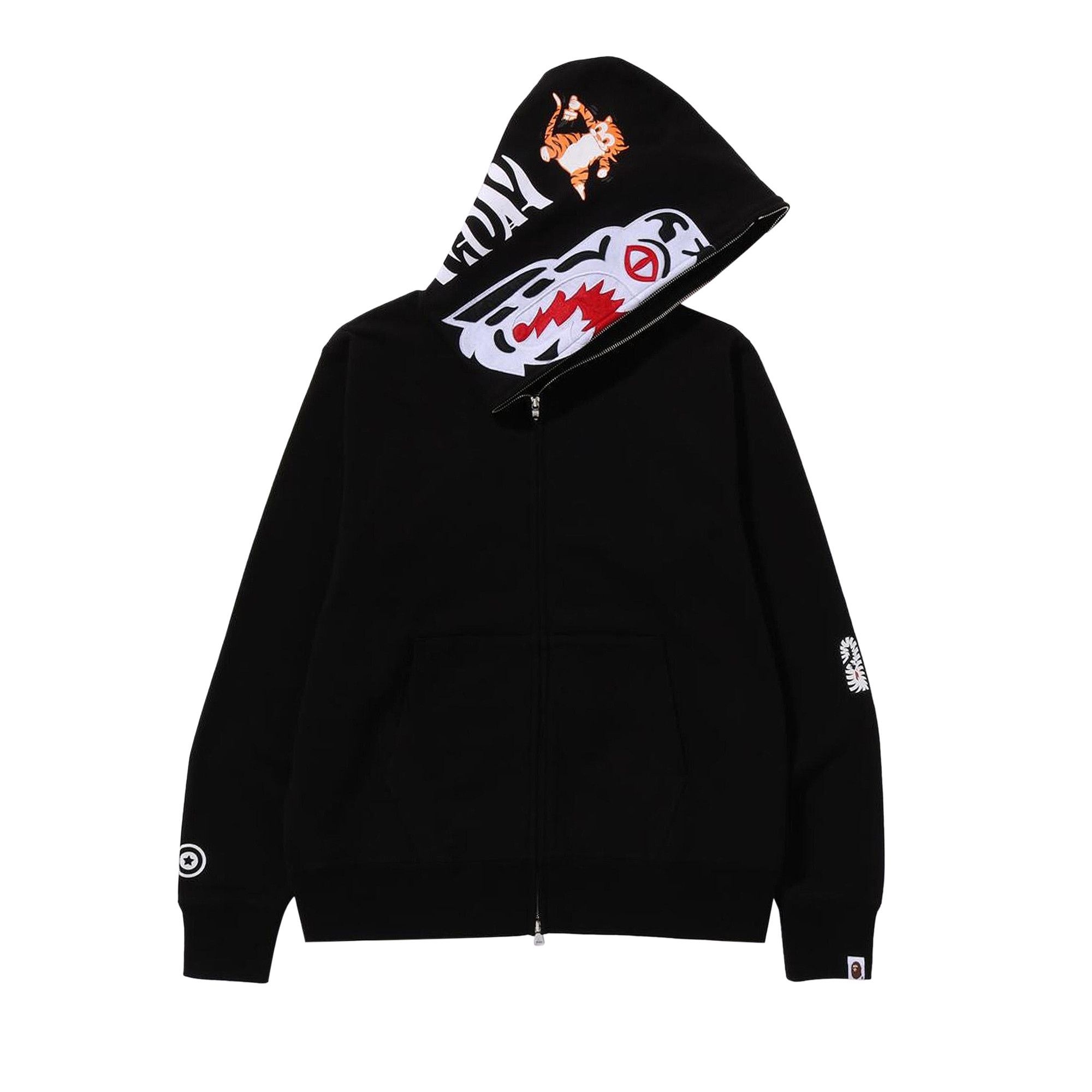 BAPE Tiger Full Zip Hoodie 'Black' - 2