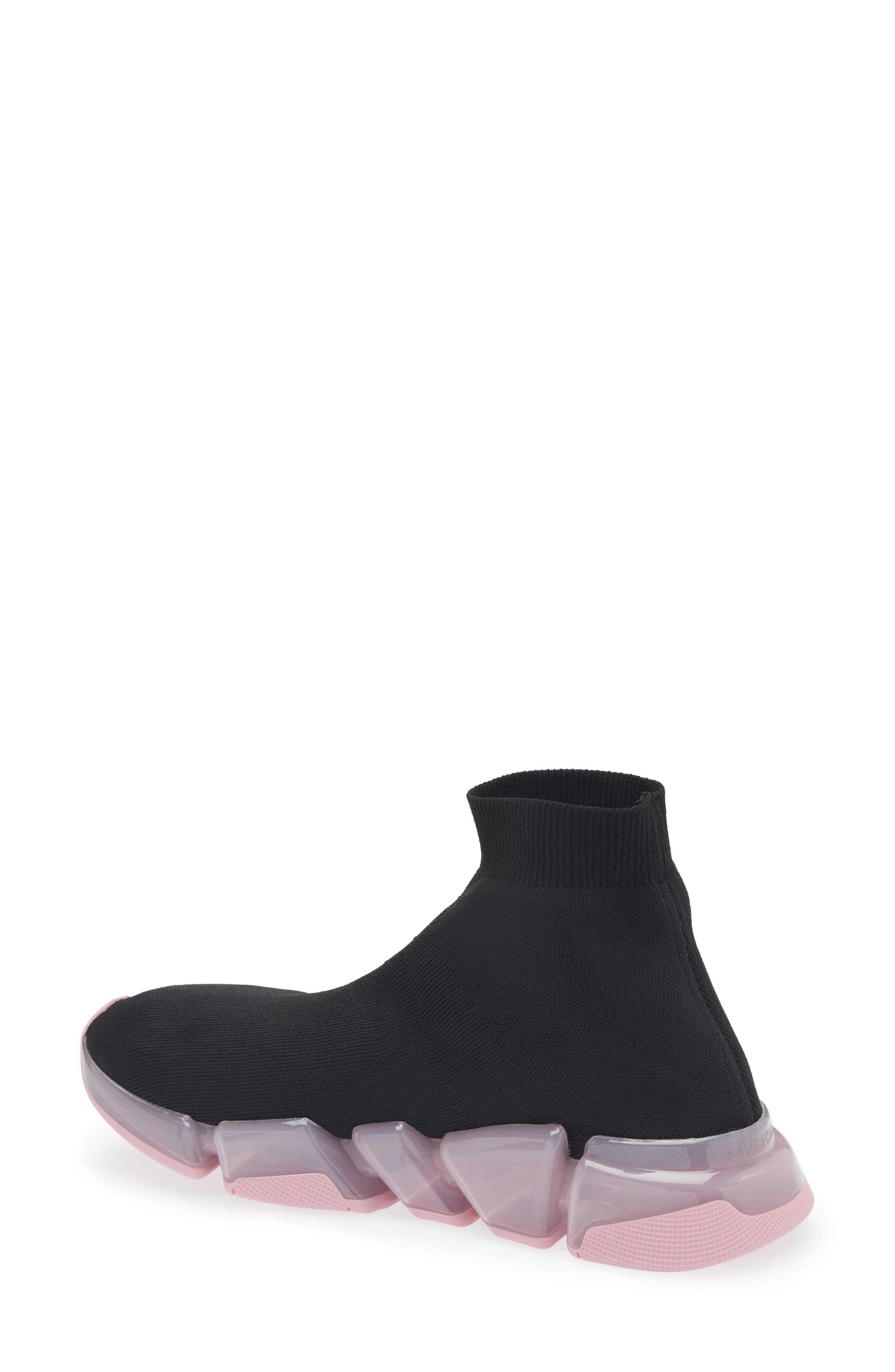 Balenciaga Speed 2.0 LT Sock Sneaker in Black /Light Pink at Nordstrom - 2