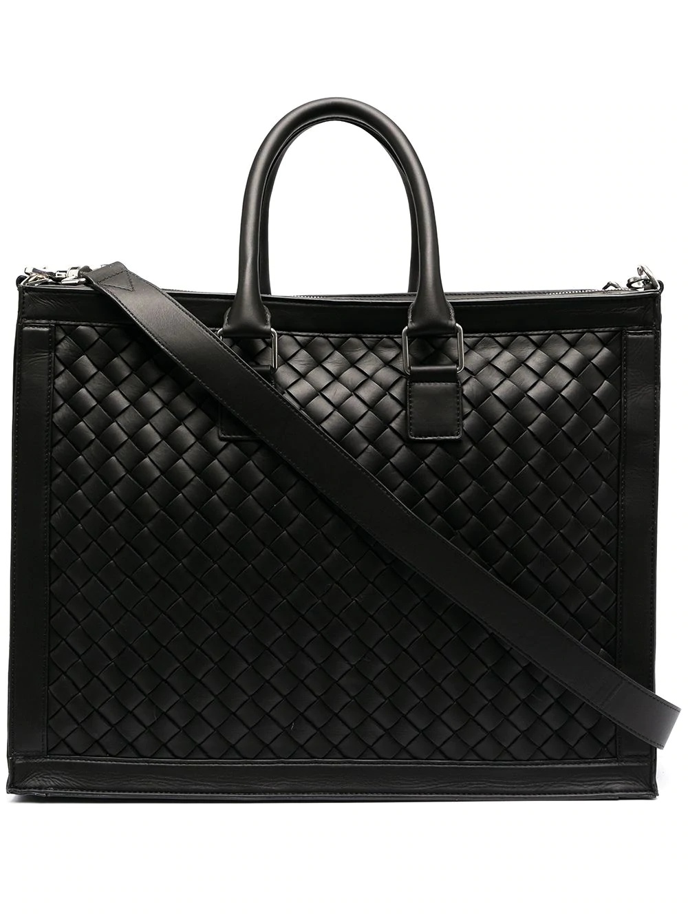 intrecciato weave briefcase bag - 1