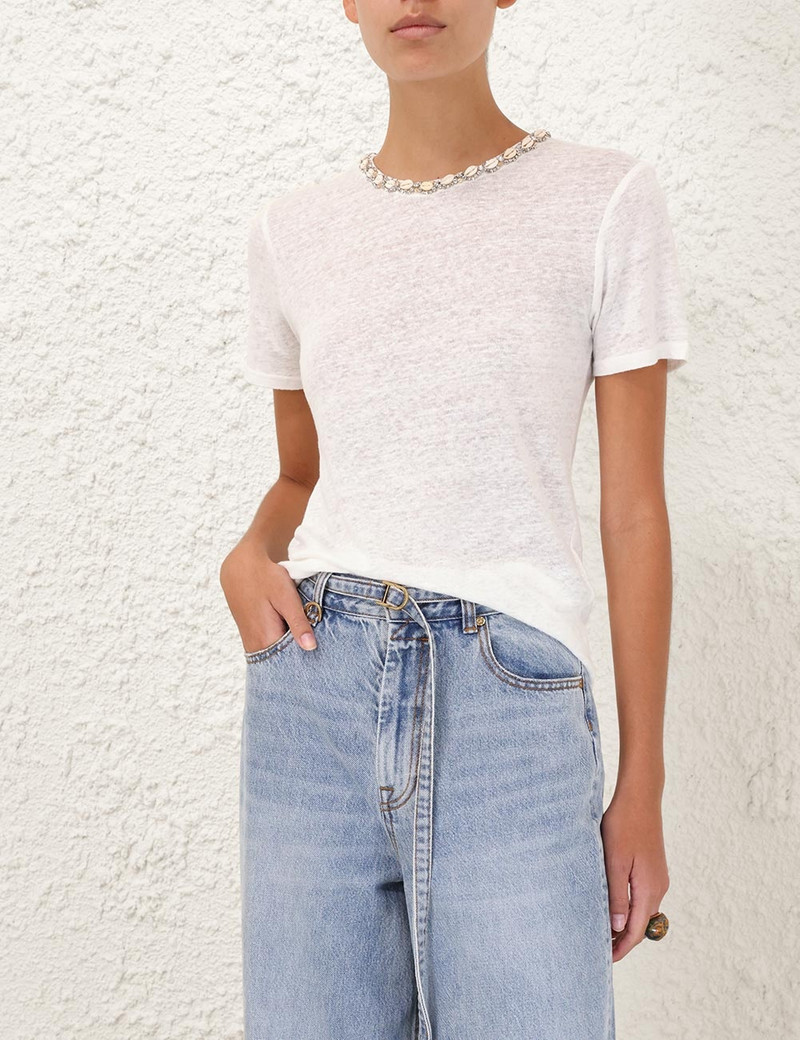 Zimmermann ILLUMINATE EMBELLISHED TEE outlook
