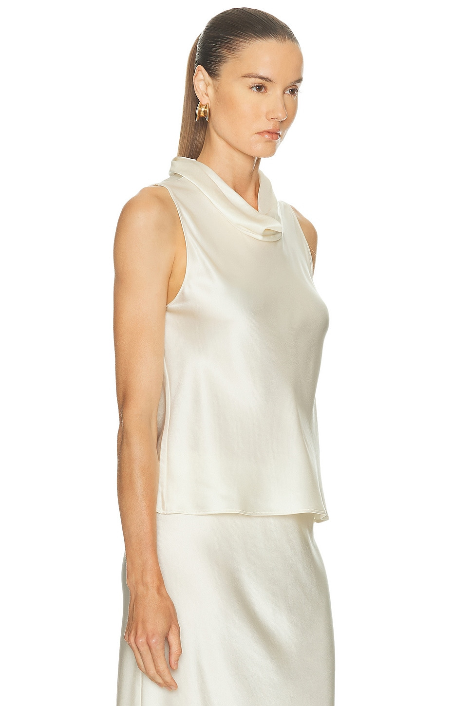 Barb Sleeveless Cowl Neck Top - 2