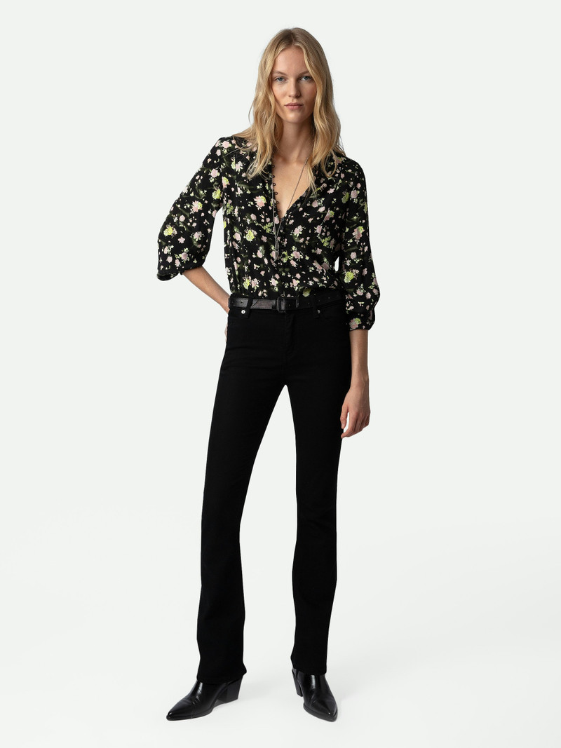 Zadig & Voltaire Twina Soft Crinkle Roses Shirt outlook
