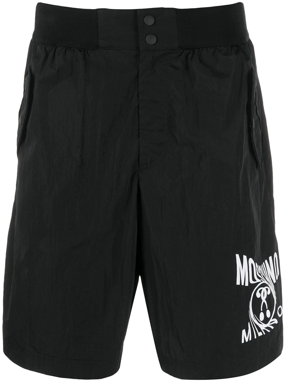 logo print track shorts - 1