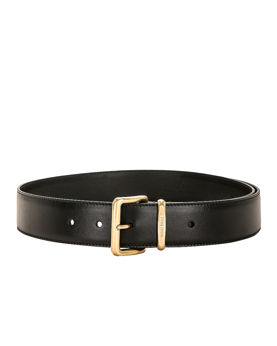 ベルト MIUMIU MULTICOLOR LEATHER AND L BELT Miu Miu Brown Leather Belt | italist