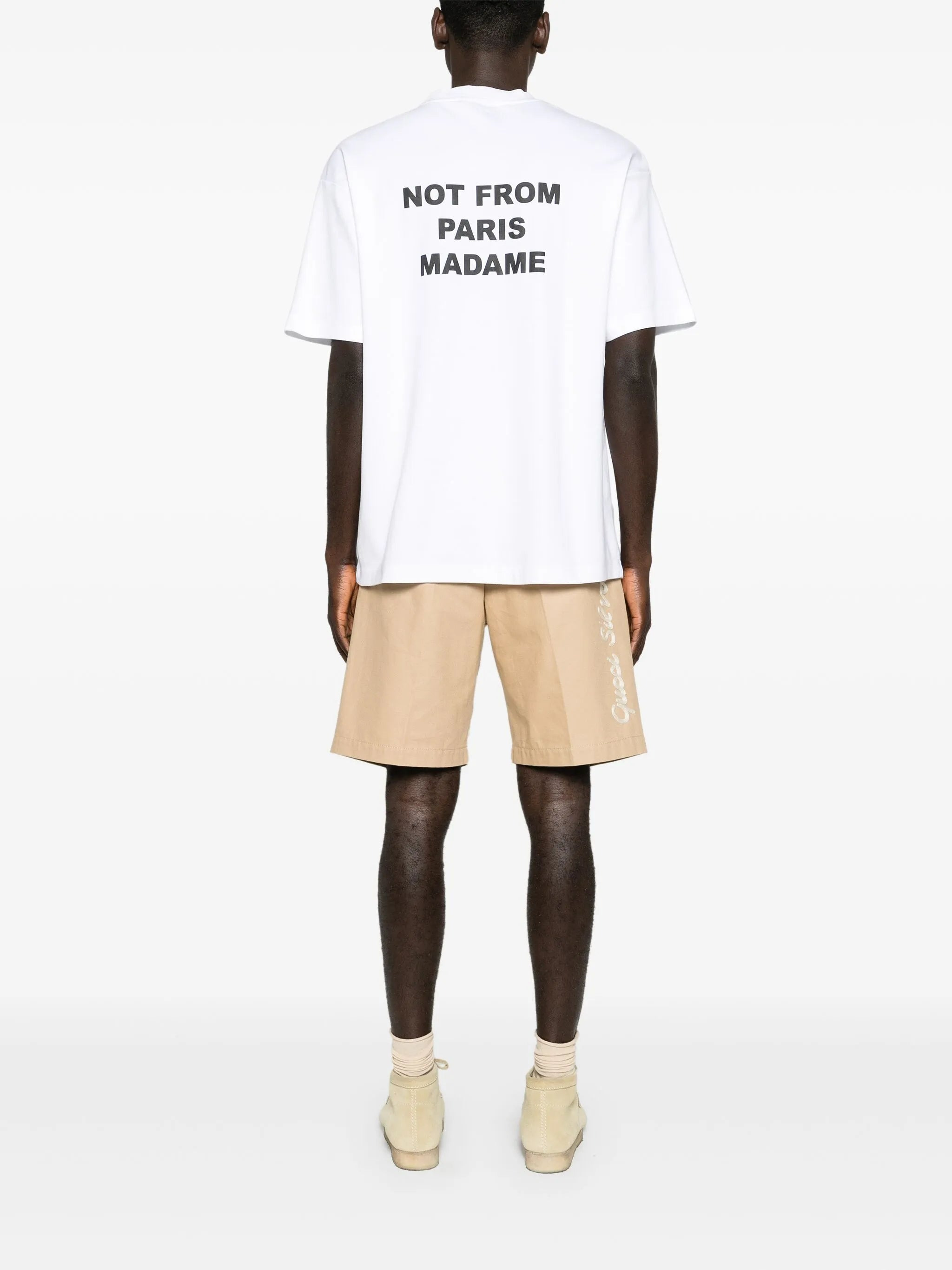 Drole De Monsieur Slogan-print Cotton T-shirt - 5