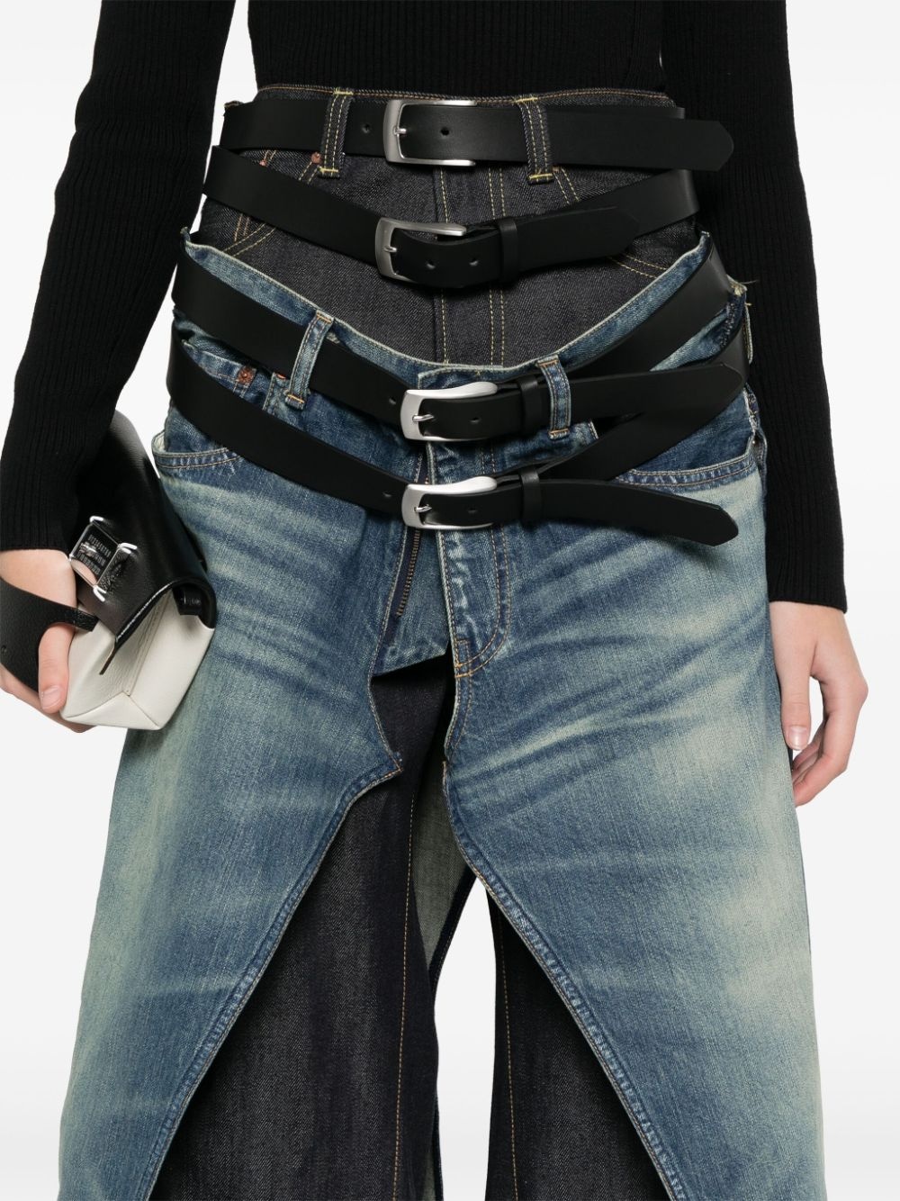 belted jeans - 5