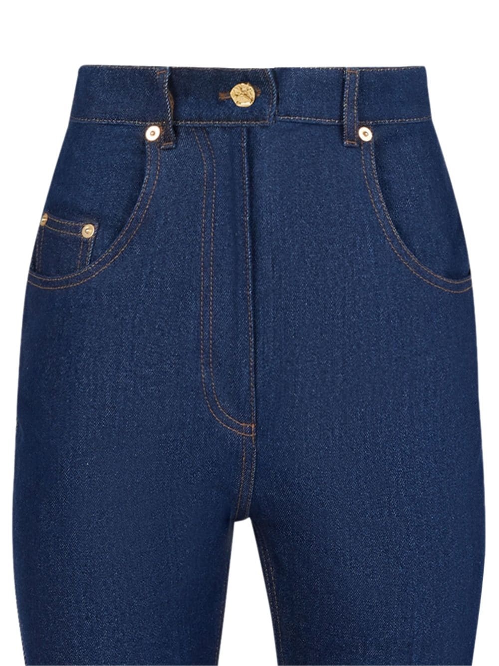 high-waisted super-flared jeans - 5