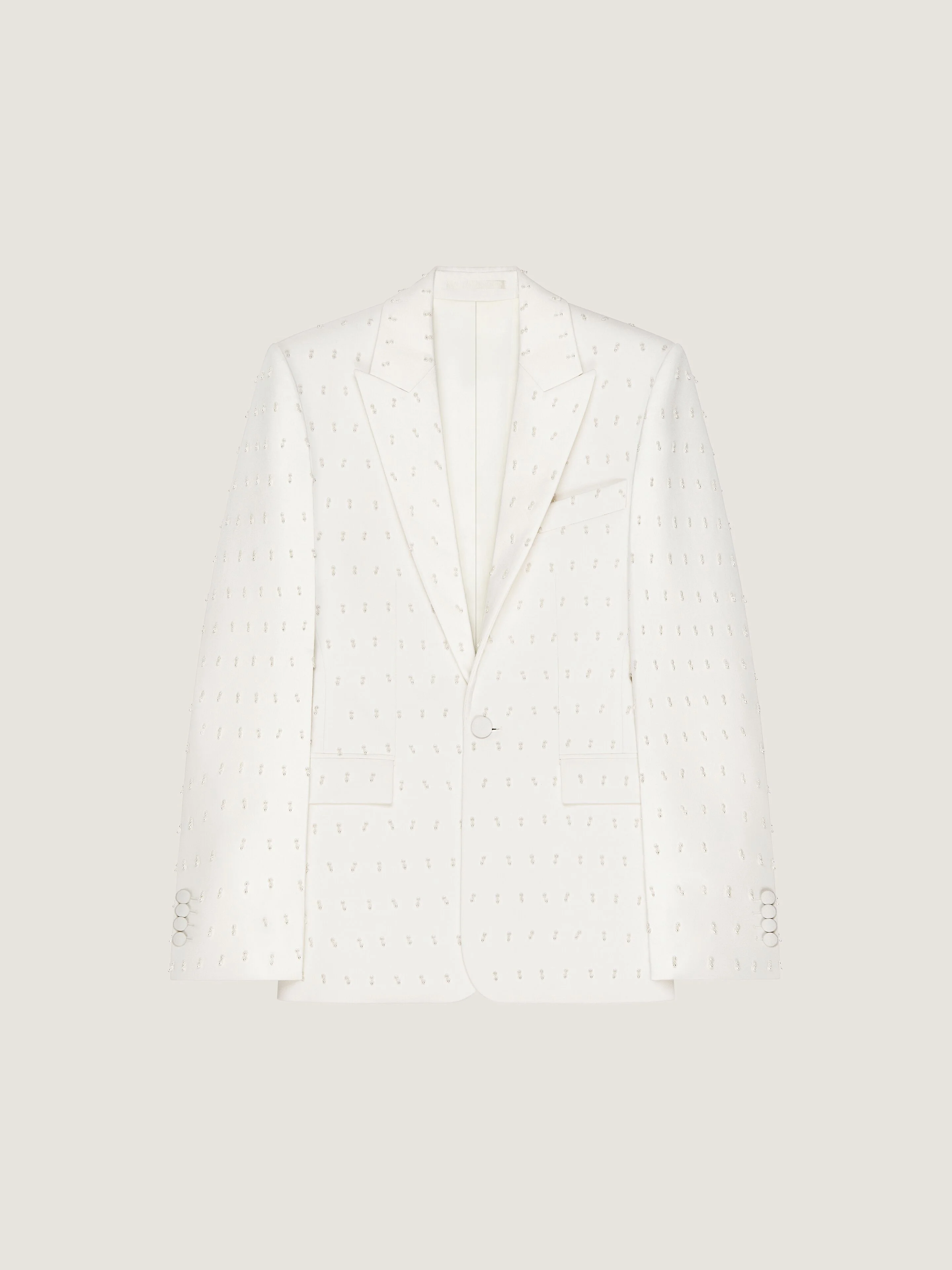 EMBELLISHED SINGLE-BREASTED JACKET IN WOOL AND MOHAIR - 1