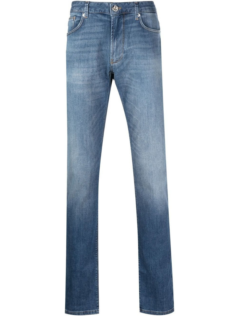 faded-effect straight-leg jeans 1
