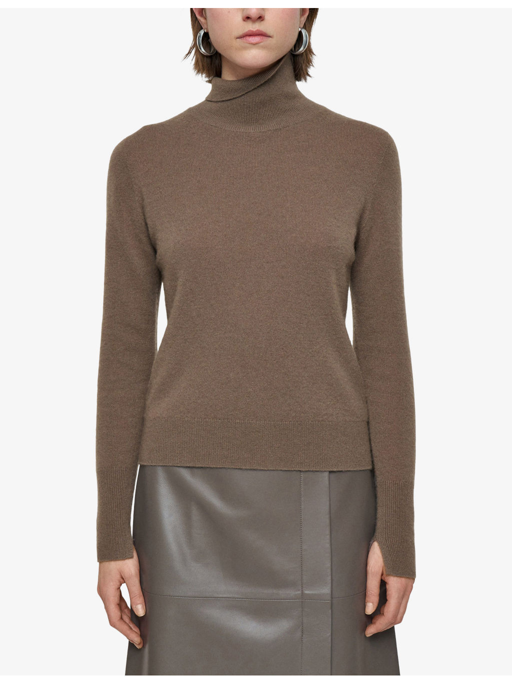 Light Pure Cashmere High Neck Jumper - 3